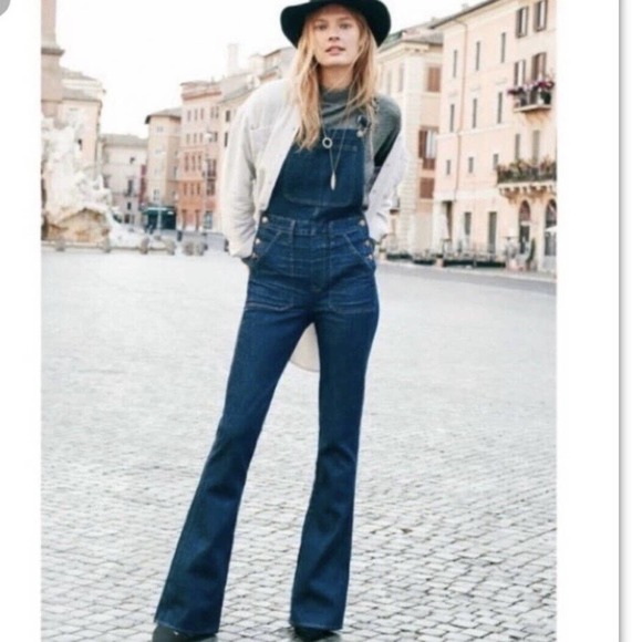 Madewell Denim - NWOT Madewell Flea Market Flare Denim Overalls Small